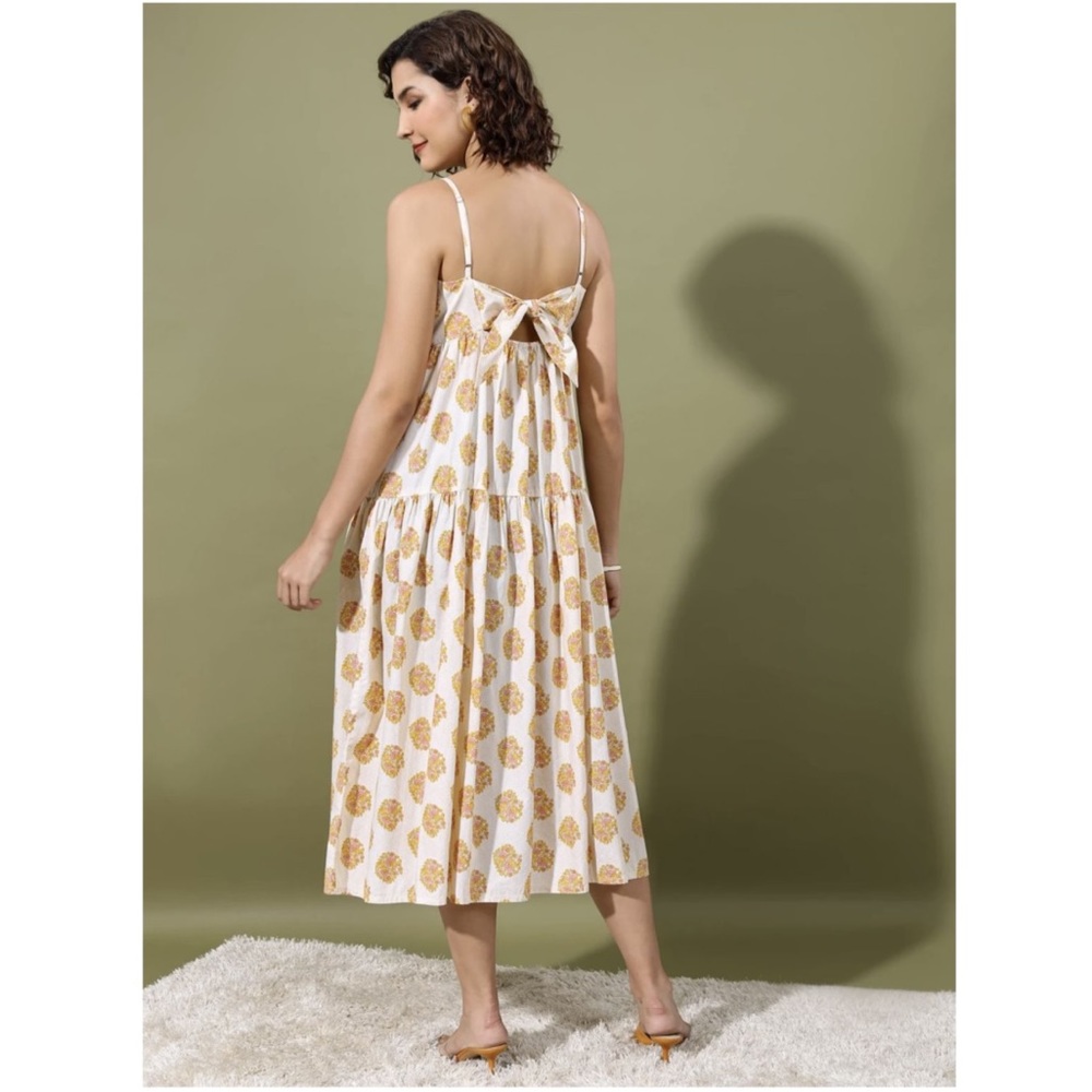 J. Crew Tie Back Tiered Midi Dress in Gathered Floral Block, Size 8 - Picture 2 of 14